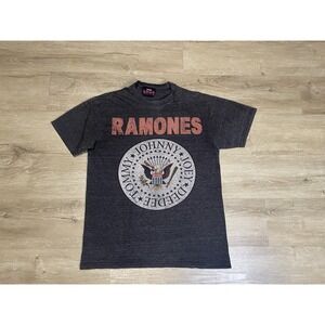 Ramones Graphic T-shirt Mens Sz S Heather Gray Short Sleeve Music Punk Rock